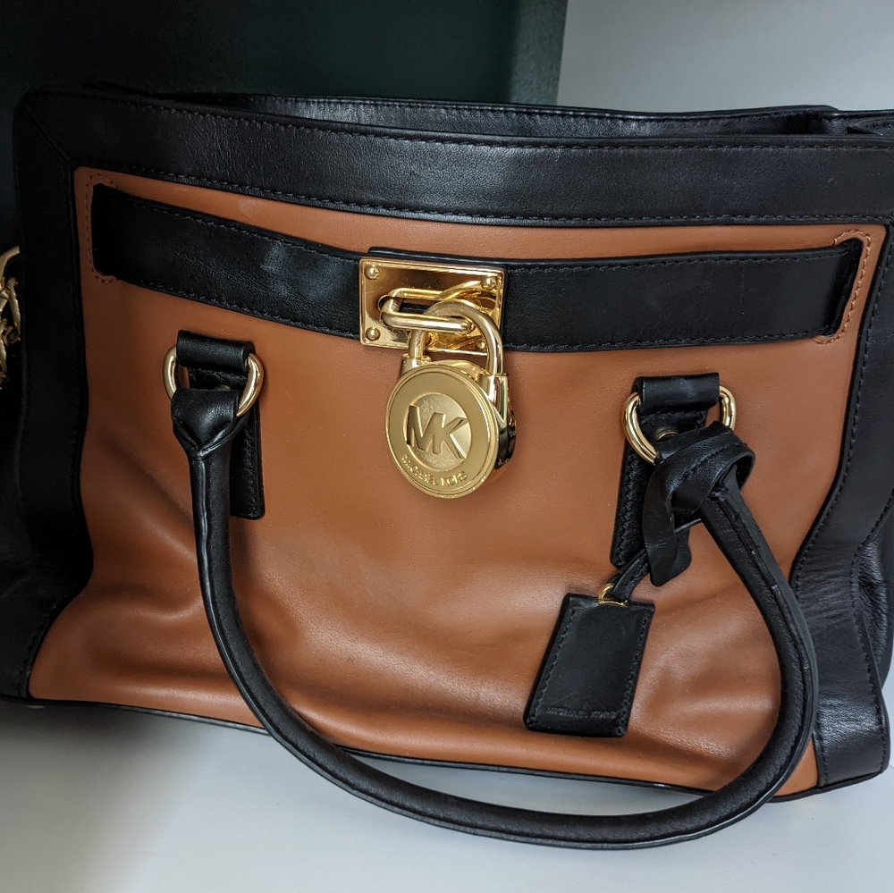 Michael Kors Black and Brown Satchel